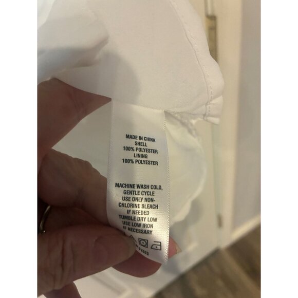 CeCe Womens White 3/4 Sleeve Blouse XS 100% Polyester - Picture 3 of 3